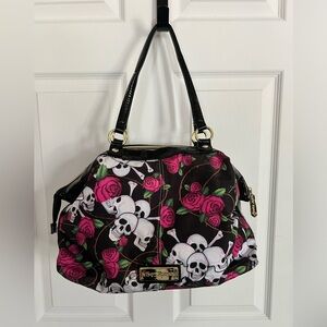 Betsy Johnson skull and roses purse